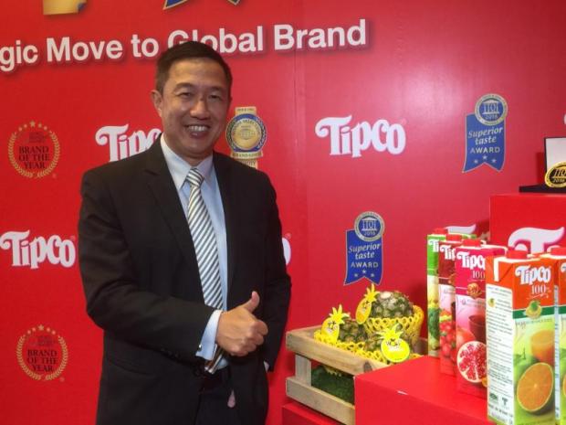 Ekaphol Pongstabhon aims for Tipco to make its own juice brands in Asean and form joint ventures with local partners to expand its business in various countries.