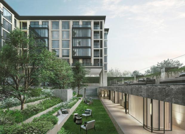 Pruksa's Reserve 61 Hideaway condo on Sukhumvit Soi 61 expects to have two seven-storey towers with a total of 164 units worth a combined 2.7 billion baht. The units are 60% sold, mostly to high net worth Thais. Pruksa's Reserve 61 Hideaway condo on Sukhumvit Soi 61 expects to have two seven-storey towers with a total of 164 units worth a combined 2.7 billion baht. The units are 60% sold, mostly to high net worth Thais.