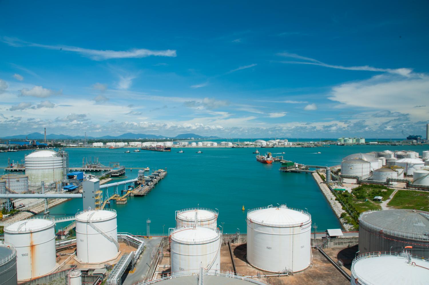 The Map Ta Phut Industrial Estate with its deep seaport in Rayong. PTT and Gulf will be the developers of the third phase of the port.