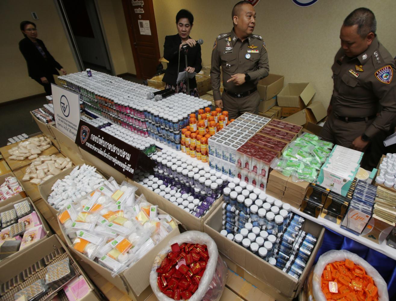 Police seize fake health products in Isan bust