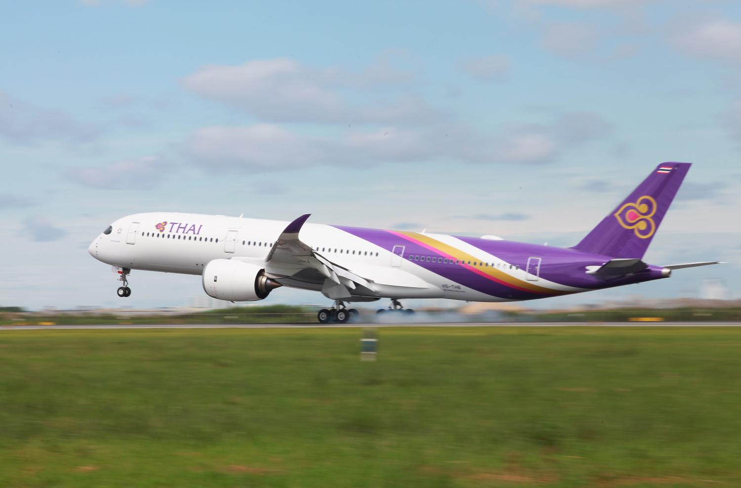 A THAI Airbus A350 jet. The flag carrier has been the pride of Thailand for 60 years. (Photo by Somchai Poomlard)