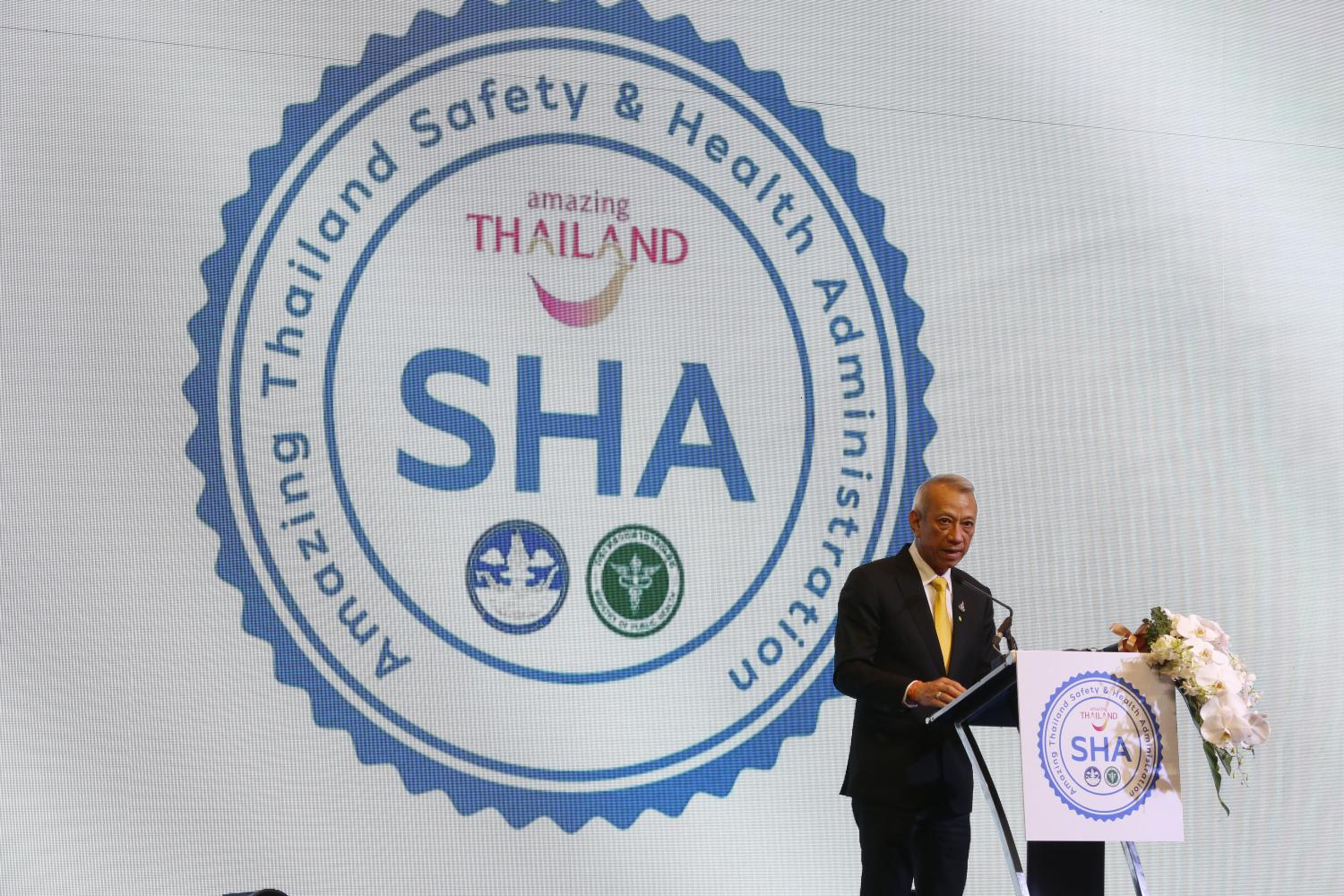 Mr Phiphat promotes the Amazing Thailand Safety & Health Administration. The initiative launched on Monday aims to boost confidence among domestic and international tourists about health and safety protocols. Pornprom Satrabhaya