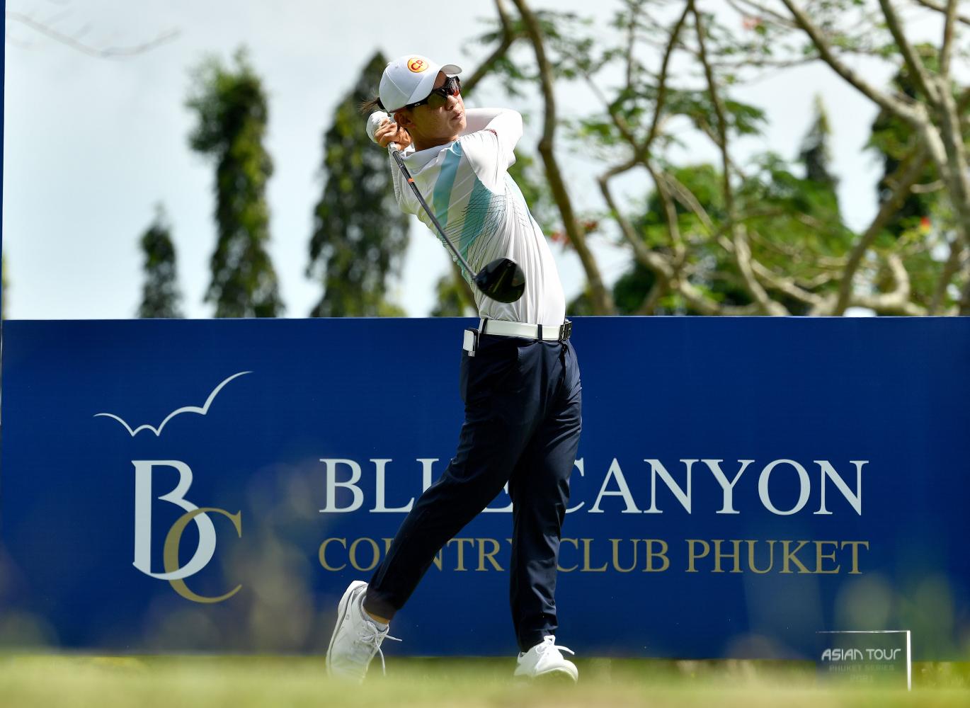 Jazz Janewattananond plays in the pro-am event yesterday ahead of the Blue Canyon Phuket Championship. asian tour PR Jazz Janewattananond plays in the pro-am event yesterday ahead of the Blue Canyon Phuket Championship. asian tour PR