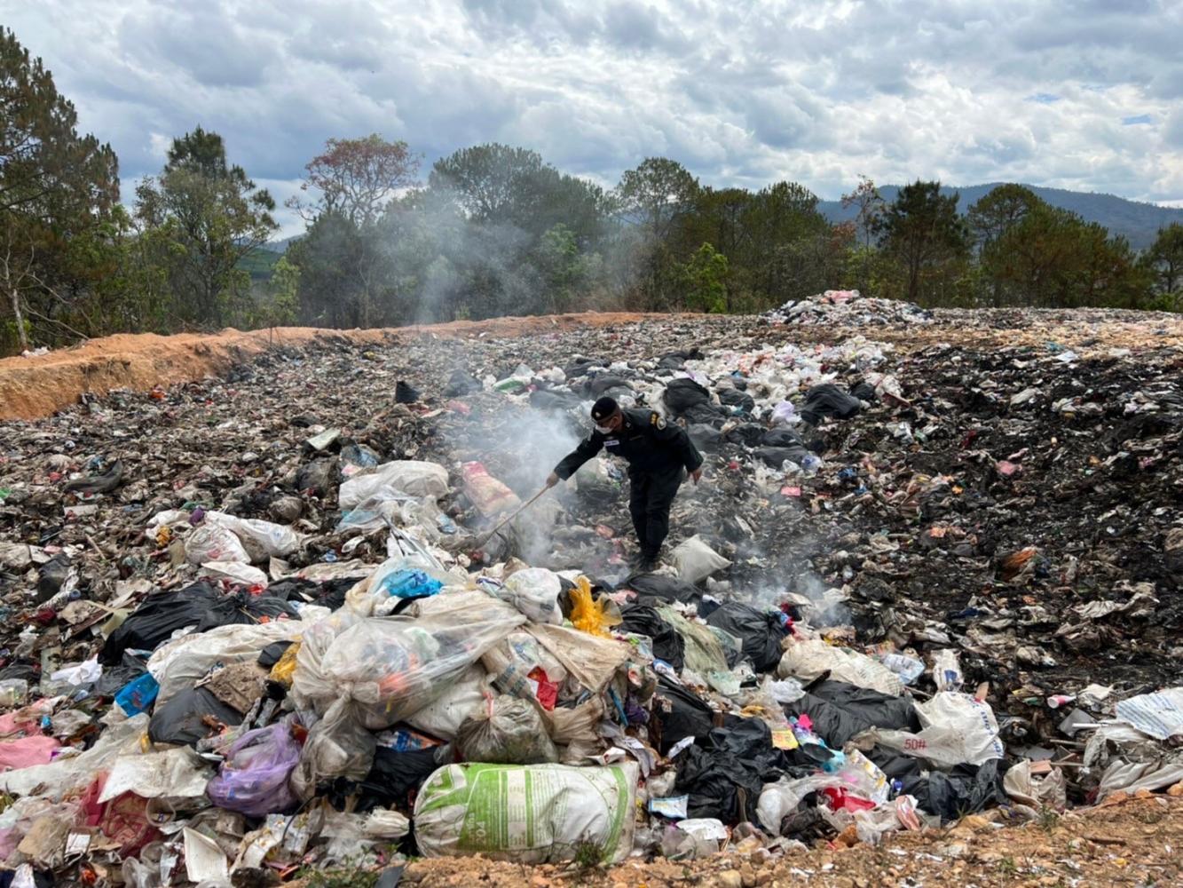 Forest used as illegal dump