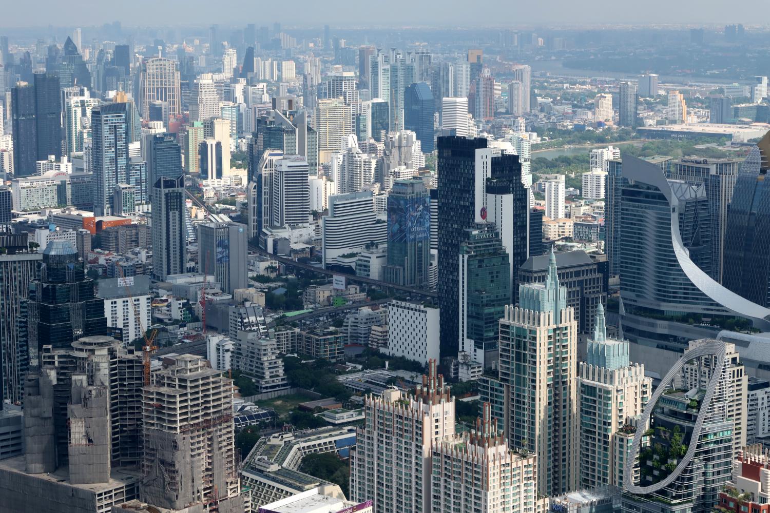 An aerial view of high-rise buildings in Bangkok. (Photo: Sarot Meksophawannakul)