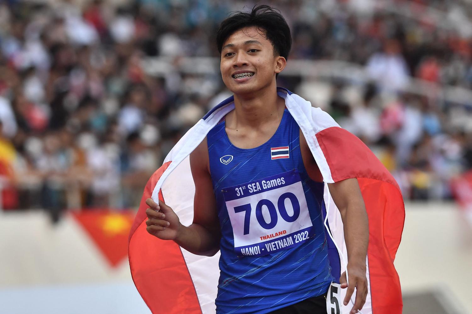 Puripol Boonson celebrates his win. (Photo: AFP)