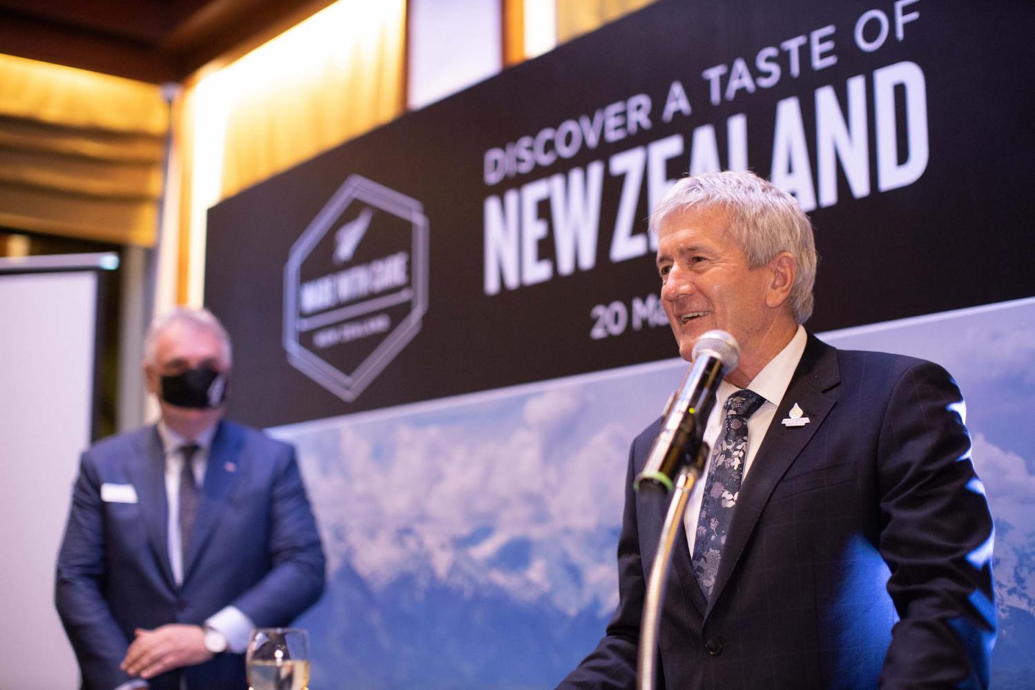 Mr O'Connor, right, and Mr Kings presided over the opening ceremony of the 'New Zealand, Made with Care' campaign in Bangkok.