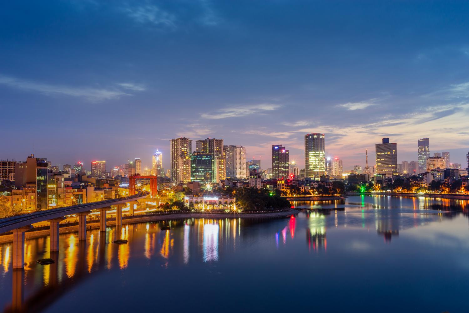 The Hanoi skyline. Vietnam has posted strong economic growth this year, according to One Asset Management.