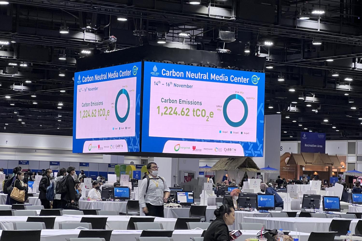 Thailand is trying to balance carbon dioxide emissions related to the Apec summit with the amount of carbon dioxide absorbed by clean energy projects.