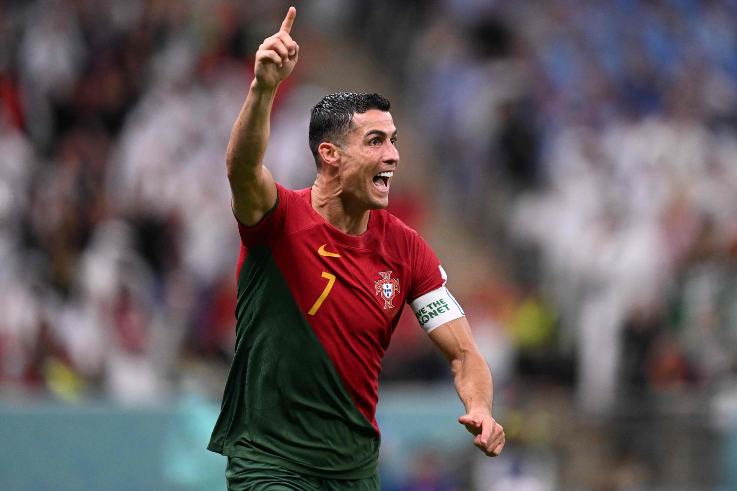 Portugal's Cristiano Ronaldo celebrates scoring against Uruguay. (AFP photo) Portugal's Cristiano Ronaldo celebrates scoring against Uruguay. (AFP photo)