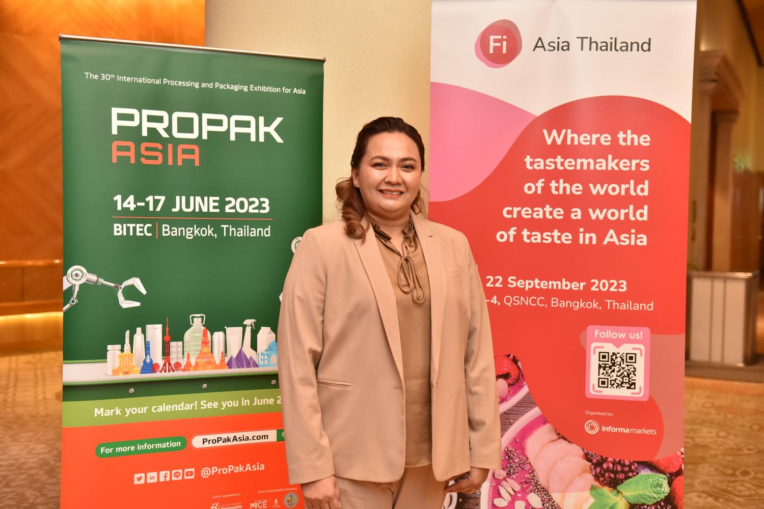 Ms Rungphech said this year Informa Markets will host ProPak Asia 2023 in June, followed by Fi Asia 2023 in September. Both events have potential to see the volume returning to 2019 level.