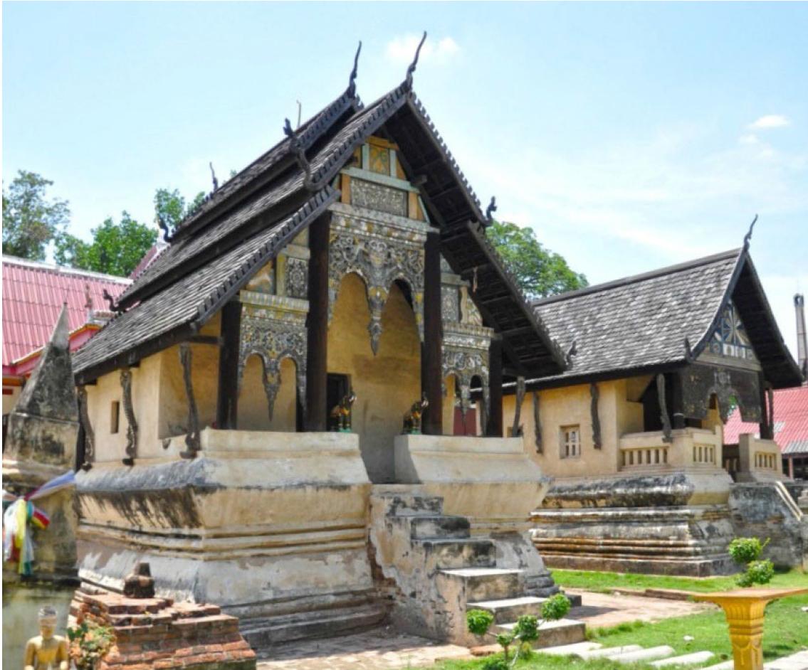 The sim (ordination hall) at Wat Saket in Roi Et. photo courtesy of siam society