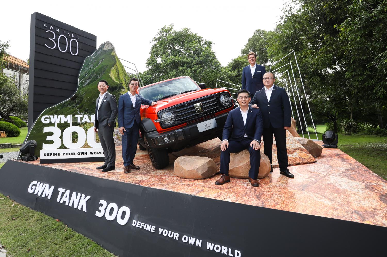 From left: Mr Narong, Mr Vudhigorn and GWM executives at the launch of Tank. (Photo supplied)