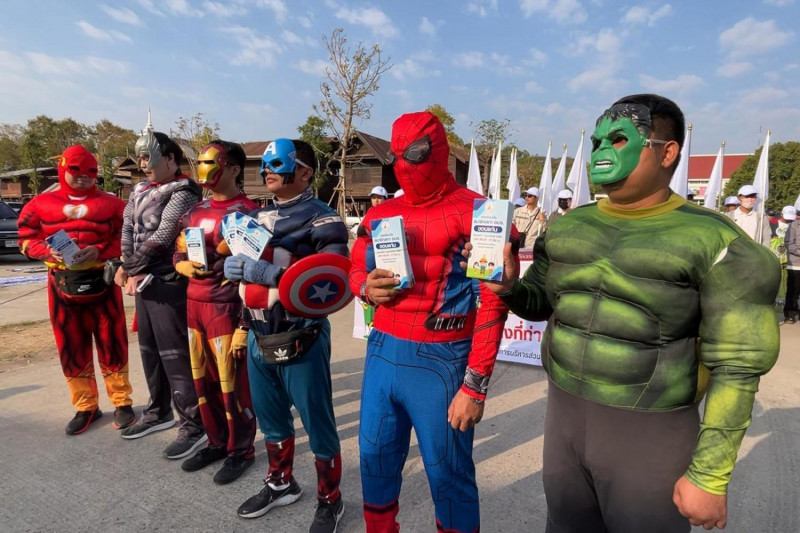 A file photo shows local officials in Khon Kaen launching a campaign encouraging villagers to participate in elections to select local councillors. (Photo: Chakkrapan Natanri)