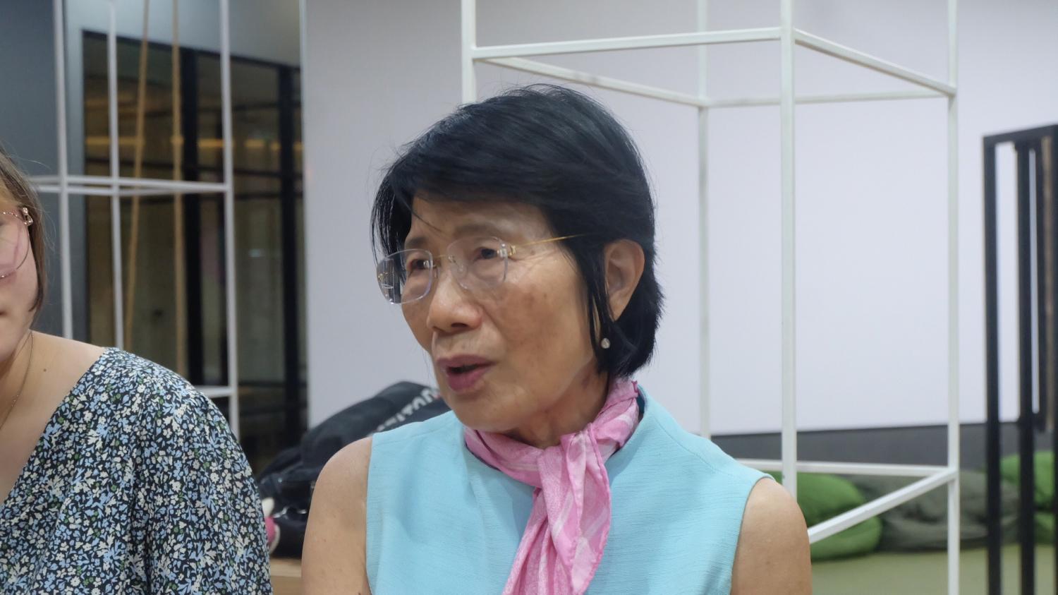 เนตรนภา คุ้มทอง แกนนำกลุ่มสตรีมหาวิทยาลัยมหิดล (ภาพ: ธน บุญเลิศ)