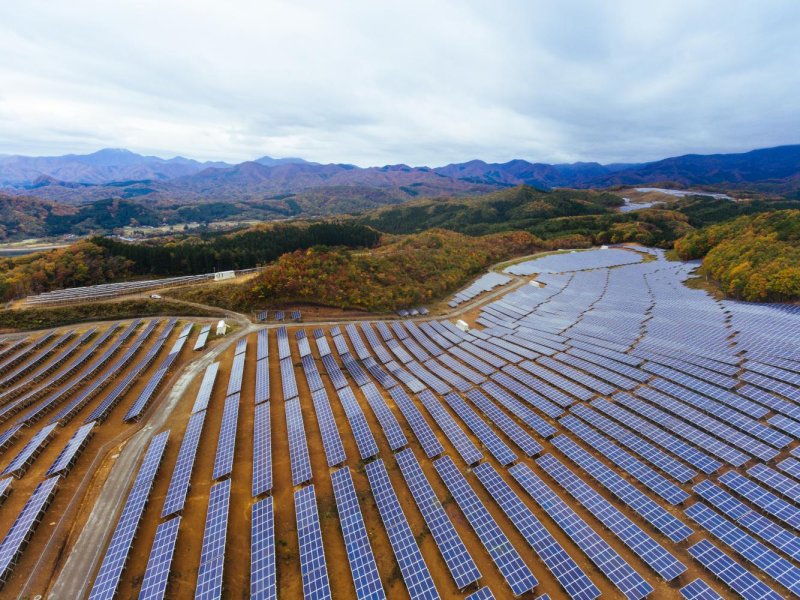 A solar farm owned by Gunkul in Sendai, Japan.