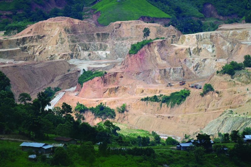 This photo taken in Aug 2026 shows an open-cut mine of rare earth in Myanmar. (Photo: HADF)