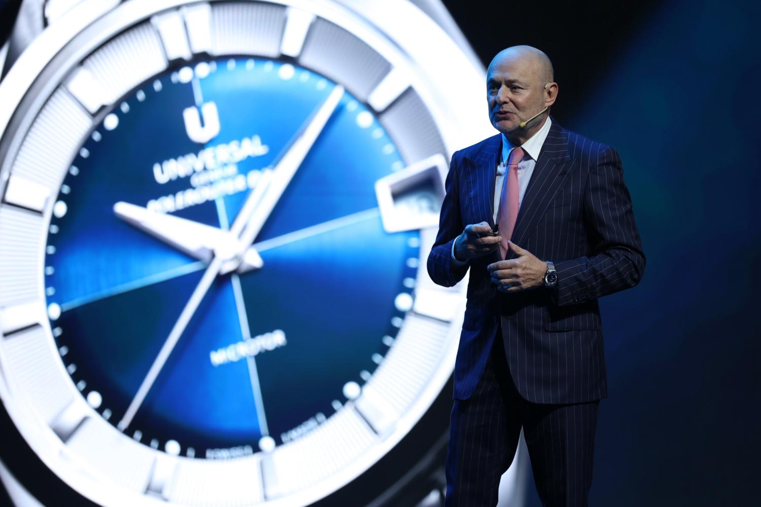 Georges Kern speaks on 'The Breitling Journey'. photo: