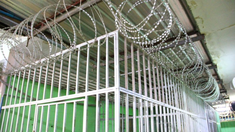 Barbed wire is seen at Sothornchai Nursing Home in Kanchanaburi province. The facility is now closed after reports of neglect and abuse. PIYARACH CHONGCHAROEN