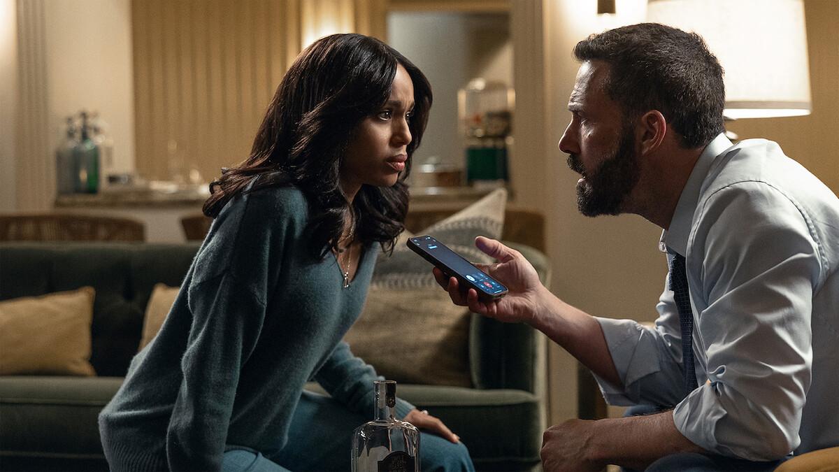 Kerry Washington and  Ben Affleck in Animals. Photos &copy; Netflix