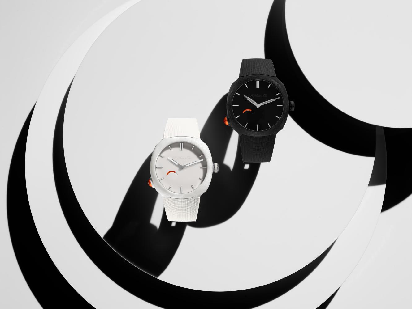 Limited-edition Streamliner Pump in a white or black forged quartz case. Photos Courtesy of H Moser