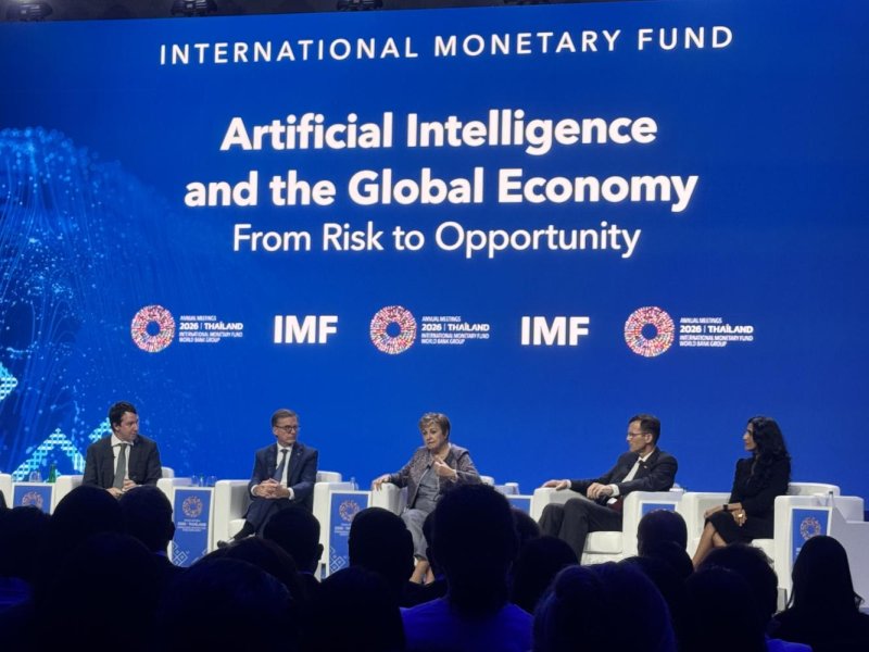 Panellists discuss the impact of AI on the global economy, urging shared responsibility in curbing risks from the technology.