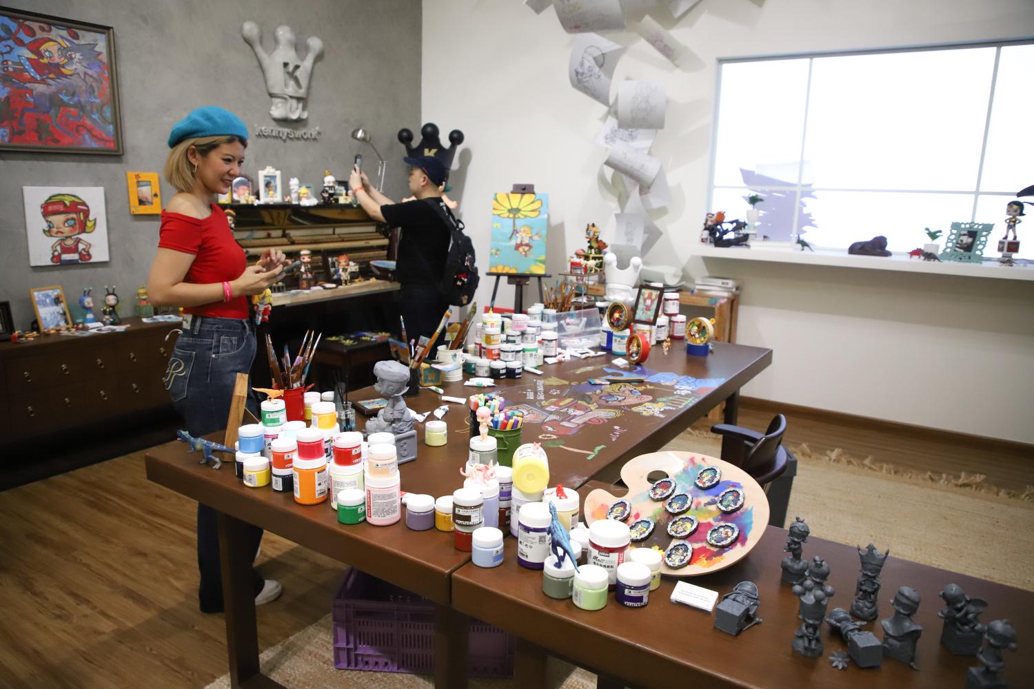 A room designed to resemble Wong's studio.