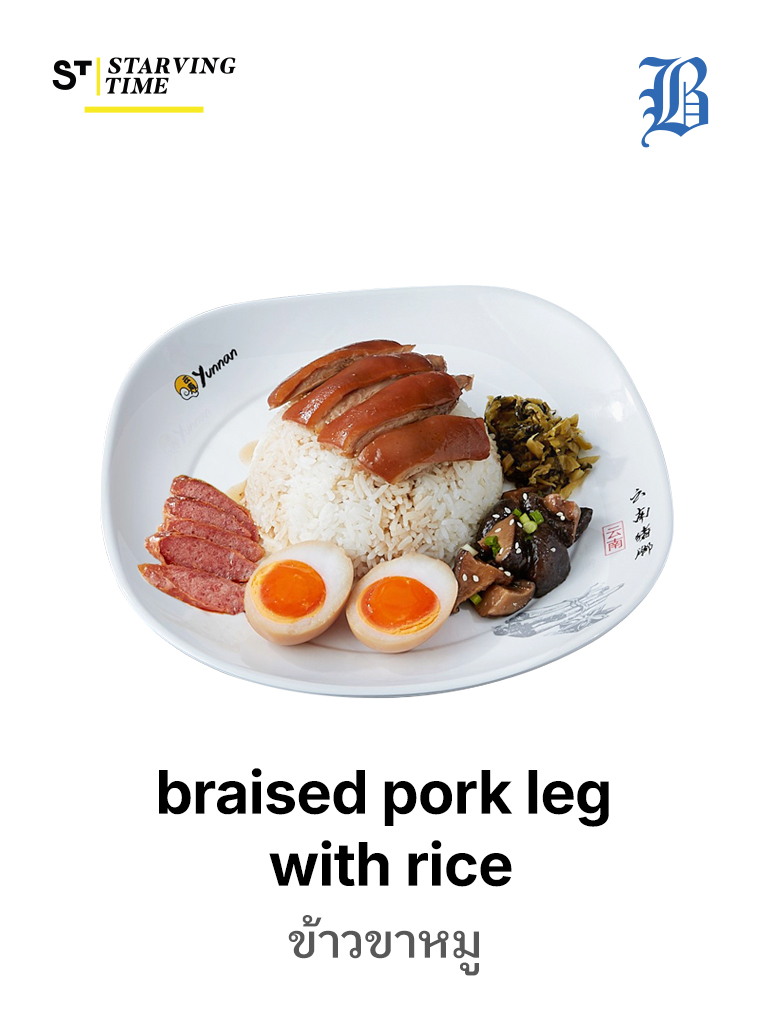 braised pork leg with rice