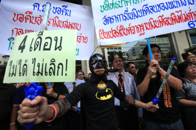 Bangkok Bank-workers protest