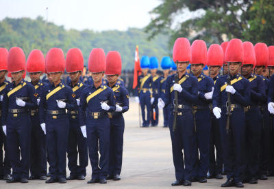 ทหารรักษาพระองค์ซ้อมพิธีถวายสัตย์ปฏิญาณของทหารรักษาพระองค์