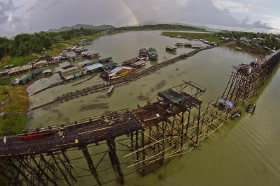 ภาพชีวิต สะพานมอญ สังขละบุรี