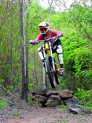 downhill biking