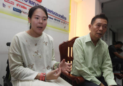 คุณพ่อน้องธันย์ แถลงข่าว ที่ สมาคมผู้สื่อข่าวอาชญากรรม ถนนศรีอยุธยา