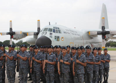 พิธีส่งกำลังพลไปปฎิบัติหน้าที่ในกองกำลังทางอากาศเฉพาะกิจที่ 9