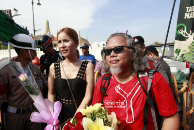 น.ส.นัชชชา กองอุดม นักศึกษาในคดีฝ่าฝืนคำสั่งของหัวหน้ารักษาความสงบเรียบร้อยแห่งชาติ หรือ คสช นายพันธศักดิ์ ศรีเทพ หรือ พ่อน้องเฌอ ในคดียุยงปลุกปั่น