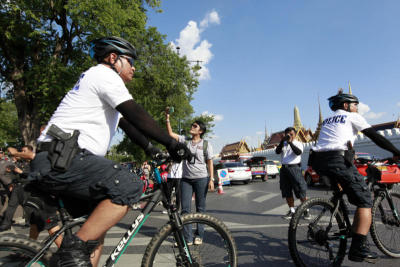 สน.พระราชวัง โครงการสายตรวจจักรยานพระราชวังสู่ประชาคมอาเชียน