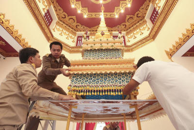 การเตรียมการก่อนพิธีพระราชทานเพลิงพระศพสมเด็จพระสังฆราช