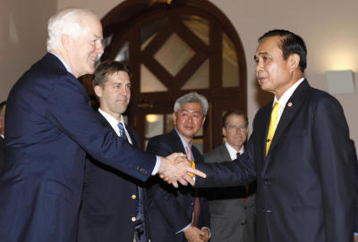 สมาชิกสภาผู้แทนราษฎร และสมาชิกวุฒิสภาจากประเทศสหรัฐอเมริกาเข้าเยี่ยมคารวะนายกฯ