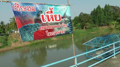 วัดดังชัยนาทติดป้ายประจาน คนแอบตกปลาเขตอภัยทาน