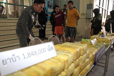 แถลงข่าวการจับกุมขบวนการค้ายาเสพติดรายสำคัญ