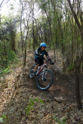 Racing through farmland in Saraburi