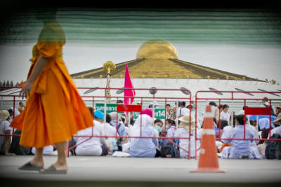 บรรยากาศในช่วงเช้าโดยรอบวัดพระธรรมกาย