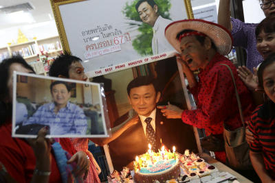 Thaksin birthday wish is for democratic rule