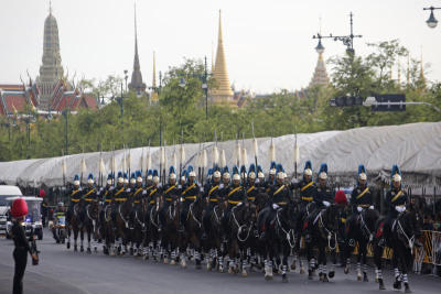 ซ้อมทหารม้าในพระราชพิธี