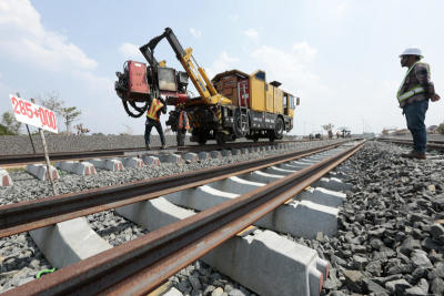 ความคืบหน้าการก่อสร้างรถไฟรางคู่