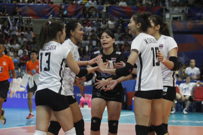 การแข่งขัน Volleyball Nations League ทีมไทยพบทีมเยอรมันนี ที่อินดอร์สเตเดี้ยม หัวหมาก