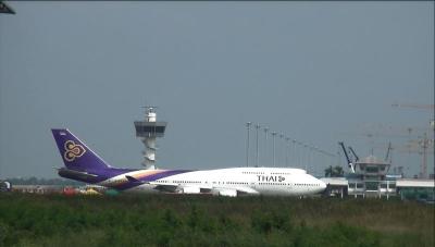 การบินไทยที่ไถลออกนอกรันเวย์