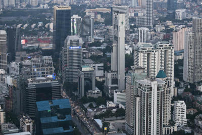 ภาพมุมสูงพื้นที่กรุงเทพมหานคร