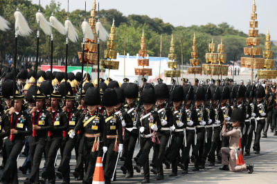 Troops practise parades for King's coronation