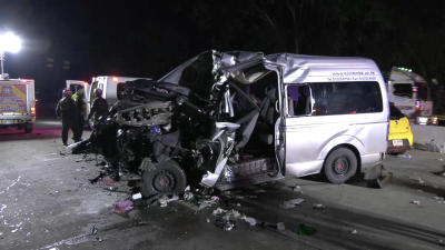 Van crash kills 3 vocational students in Lampang